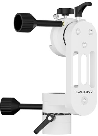 Svbony SV225 Mini Azimutale Teleskop Montierung, 5kg Maximale Tragkraft Aluminium Alt/Az-Montierung, Teleskopzubehör mit Einstellbarem Winkel CNC-Hohlstruktur, für Astronomische Visuelle Beobachtung