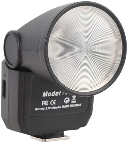 Goshyda Blitz, GN8 6500K CRI97 Kamera-Blitzlicht, Blitzschuhhalterung, Universelle Externe Micro-DSLR-Kamera-Taschenlampe mit Hochgeschwindigkeitsblitz