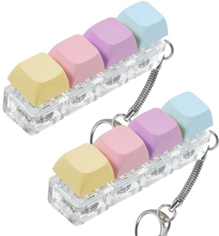 UJBVCX 2 Pièces Porte-clés Fidget, Porte-Clés Clavier, Jouet Fidget Clavier, pour Adulte Soulager Le Stress