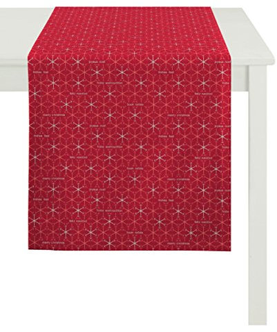 Apelt 3008 48X140 30 Läufer, Polyester, rot/Gold, 48 x 140 x 0.2 cm