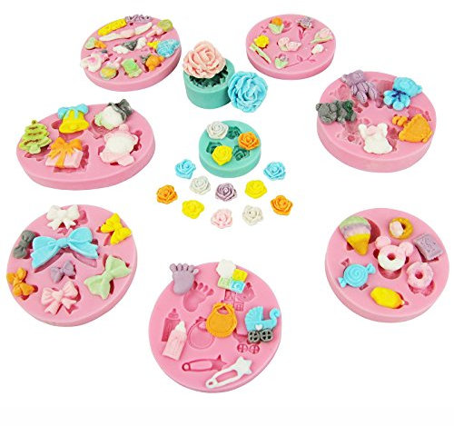Set of 9 Silicone Moulds! Wholesale Baking Cake Stencil Set! UK Seller!