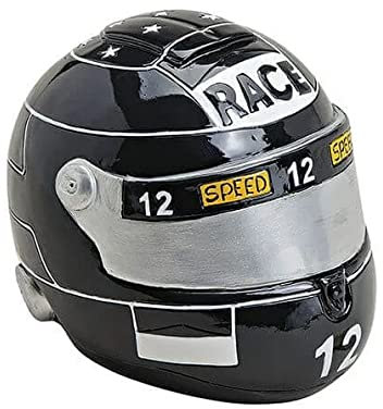 Spardose Motorradhelm 14 cm schwarz