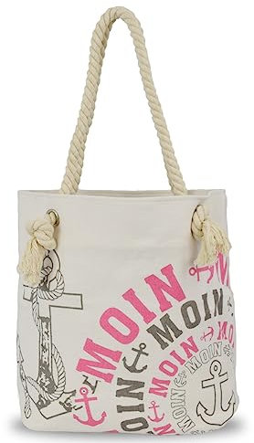 Sonia Originelli City Shopper Moin Einkaufstasche Tasche Bag Farbe Grau-Rosa