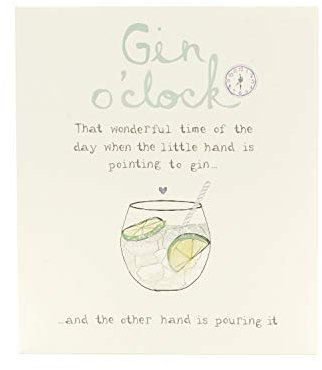 UK Greetings Gin O'Clock Geburtstagskarte mit Aufschrift Wonderful Part Of The Day, lustige Karten