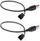 OPSFALCON 2 Pack USB to 3-Pin / 4-Pin PWM 5V Sleeved Fan Power Adapter Cable, Case Fan Connector (3 Pin / 4 Pin)