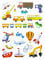 Oblique Unique® Kinder Fahrzeug Sticker Set 19 Farbenfrohe Aufkleber zum Spielen Basteln Spielspass Kindergeburtstag - Bagger Rakete Schiff Boot UFO Auto Bus Kran UVM.