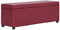 vidaXL Bank mit Staufach Sitzbank Sitzhocker Sitztruhe Flurbank Truhenbank Aufbewahrungsbox Truhe Spielzeugkiste Polsterbank 116cm Weinrot Kunstleder