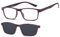 NEW VISION Occhiali da Lettura, Occhiali da Vista con Magnetica Clip Occhiali da Sole, Protezione 100% UVA e UVB, Clip On Occhiali da Lettura per Donna Uomo NV8126 (viola, 3.5, x)