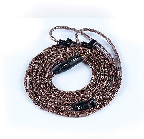 KBEAR - Cavo di ricambio placcato argento a 16 fili, migliorato, cavo audio per auricolari, per ZSN ZSN Pro AS16 CCA A10 CA4 ecc (2 pin, 2,5 mm)
