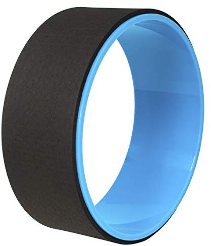 Fitvids Ruota per yoga per stretching, supporto confortevole per posizioni yoga e backbends, blu