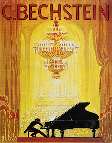 Klavier Poster Klavier Dekor Klavier Wand-Kunst Klavier Kunst Klavier Kunstdruck 1920er Jahre Werbung für Bechstein Berlin Poster Flügel Musik Poster Musik Kunstdrucke (13 x 18cm)