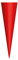 ROTH Schultüten-Rohling klein zum Basteln rot - 50 cm rund - ohne Verschluss