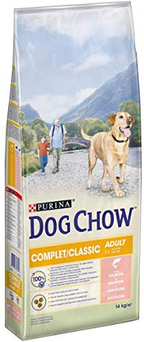 DOG CHOW | Aliment Complet | Chien Adulte | Croquettes au Saumon | 14 kg