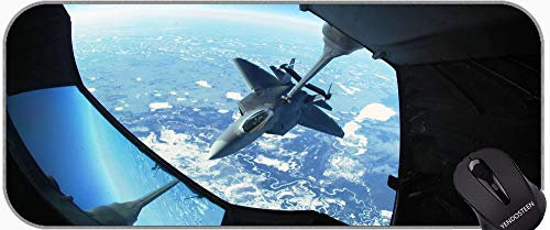 XXL Extended Gaming Mauspad, F22 Raptor-Kämpfer-Ebene rutschfeste Gummi Mousepad