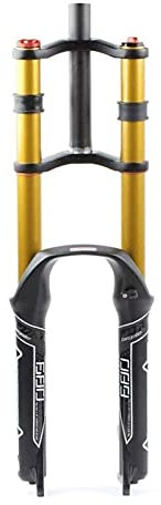 TYXTYX 2627,5 29MTB-Federgabel, 1-1/8 Doppelschulter-Vorderradgabel Luftsystem Dämpfung Einstellbarer Federweg: 130 mm