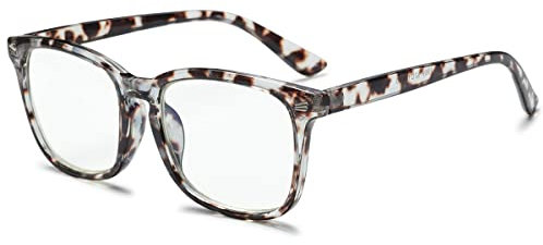 KOOSUFA Mode Blaulichtfilter Lesebrille Herren Damen Federscharniere Computerbrille Lesebrillen Lesehilfe Anti Müdigkeit Brille mit Stärke (1x Leopard, 2.0)