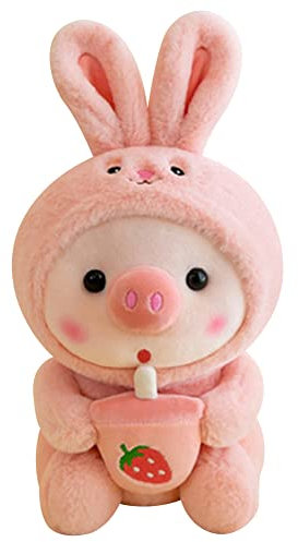 LICHENGTAI Schön Schwein Puppe Spielzeug, Plüschtier Schwein Stofftier Kuscheltier Plüsch-Schwein Plüsch Spielzeug Puppe Figuren Spielzeug Super Weich Dekokissen für Kinder Baby Jungen Mädchen, 25CM