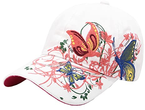 FSSTUD Casquette de baseball en forme de papillon - Réglable - Pour voyage, sport, plage, protection solaire, camionneur, randonnée - Pour femme
