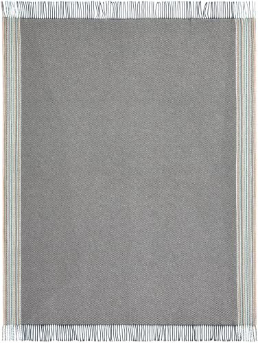 biederlack Plaid Essence Baumwollmischung grau Größe 140x190 cm