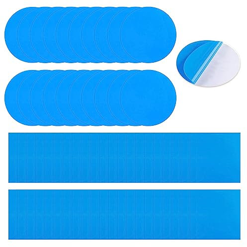 TSHAOUN 40 Parches de Reparación Autoadhesivos PVC, Parches Piscina Kit de Reparación de Piscinas Parches de Reparación, para Kayak Balsa Bote Inflable,Camas Inflables (Cuadrado,Rectangular)