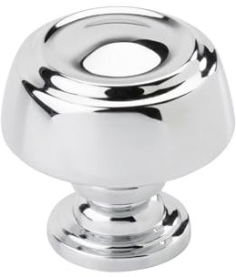 Amerock BP5370026 Schrankknauf, polierter Chrom, 30 mm Durchmesser, Möbelbeschläge