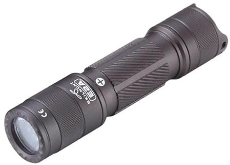 SKILHUNT E2A (version IRC élevé, 4000 K, Ra95) Mini lampe de poche LED EDC Lampe de poche LED SST20 400 lumens Couleurs réfléchies vraiment et naturellement, 14500 ou AA (gris métal