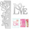 TONAUP Stanzschablonen, Prägeschablonen, Metall Stanzformen für DIY Scrapbooking handgefertigtes Geschenk Fotoalbum Scrapbook Dekor silber FJK101