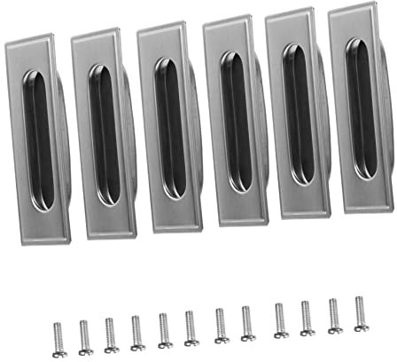 Gadpiparty Lot De 6 Poignées Encastrées Élégantes En Acier Inoxydable Pour Porte Affleurante Pour Armoire Meuble