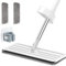 Microfibre Flat Mop,360 ° Hands-Free Self Wringing Floor Cleaning Mop,Self Wringing with 2 Reusable Microfibre Pads,Hands Free Floor for Cleaning Hardwood,Tile,Laminate,Marble (white)
