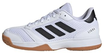 adidas Unisex Kinder Ligra 8 Kids Indoor Shoes, Cloud White/Core Black/Cloud White, 35.5 EU