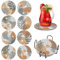 8 posavasos de diamantes de hojas amarillas para manualidades, posavasos de pintura de diamantes con soporte, posavasos decorativos de madera con kit de pintura de diamantes para adultos, niños