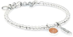 QOSS Armband ZOEY silber canyon mit Feder