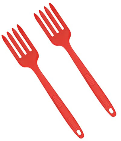 GREENADSCAPE 2pièces Fourchette De Cuisine Silicone Lot De Ustensiles Ergonomiques Pour Pâtes Design Sécurisé Et Antidérapant Lavables Et Pur