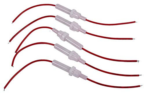 Fegtrtyoa Rot Draht Schraube Typ Kappe Inline 6mm x 30mm -Sicherungshalter 5 Stueck