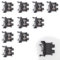 SHENGYIG 10 Piezas DIN Bloque de Terminales UK2.5, Conector Carril, Nailon + Cobre UK2.5 Cable Universal Enchufe Negro, Firmemente Fijado, para Cableado