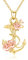 OHAYOO Gold Anker kette für Damen 925 Silber Anker Anhänger Halskette Anker Schmuck Sets Anker Verflochten Mit Rosen Anker Halskette Schmuck für Damen