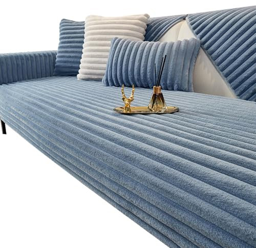 JORTUIO Sofabezug Ecksofa 2 3 4 Sitzer Couchbezug Sofaiberwurf l Form Eckcouch Sofaschutz Plüsch Schonbezug U Form L Form Sofaschoner rutschfest Hund Katze Sofabezügen(#5,90x160cm/35x63in)