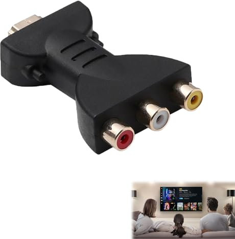 Convertidor HDMI a AV, adaptador HDMI a RCA, adaptador RGB macho hembra, interfaz chapada en oro, interfaz chapada en oro, rojo, blanco, amarillo, 1080P, convertidor de audio y vídeo de alta