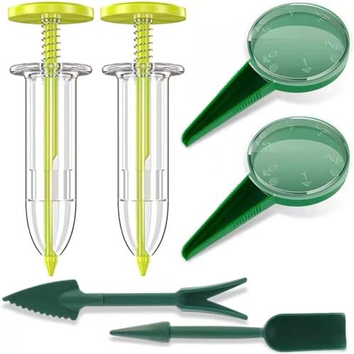 Distributore di Sementi, 6 Pcs Dispenser di Semi, Seminatrice Manuale per Semi, Spargitore di Semi, Seminatrice da Giardino per Semi Piccoli, Fiore