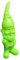 Aspinaworld Gartenfigur Gartenzwerg mit Stinkefinger 17 cm grün, Figur für den Garten, wetterfeste Deko