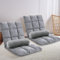 WUDLEP 2 Pack Foldable Floor Lazy Sofa, 5 Adjustable Positions Chaise Lounger Sofa, Back Support, for Home Living Room, Bedroom, Grey