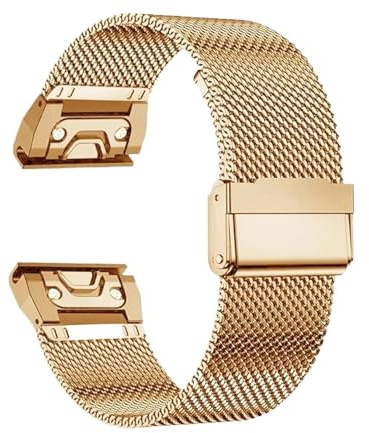 SRDRK Bracelet à ajustement rapide 20/22/26 mm pour Garmin Fenix ​​8 43 51 mm 7s 7X 7 Pro Fenix ​​6s 6X 6 5s 5X 5Plus Tactix 7 bracelet en acier inoxydable Forerunner 965 bracelets de montre(Rose gold