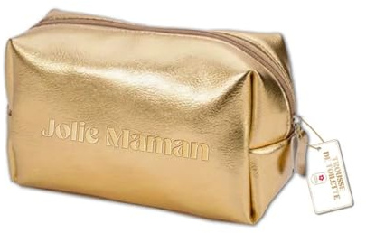 STC - Trousse DE Toilette Jolie Maman Similicuir Or