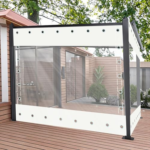 Strapazierfähige transparente Seitenwände für Pergola, Garage, Terrasse, 0,8 x 0,8 m