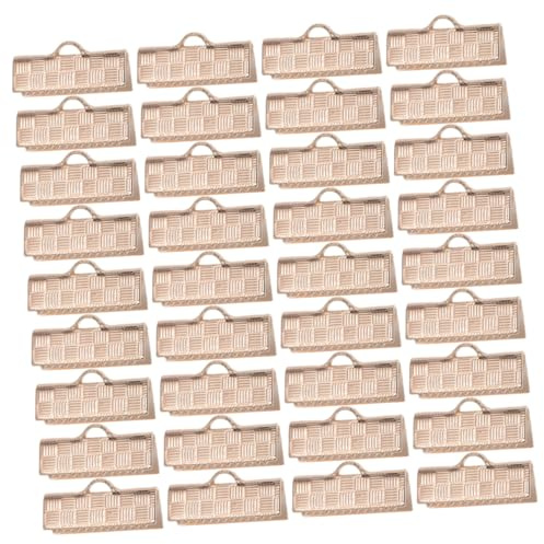 Uonlytech 50pezzi Fibbie Per Gilet in Rame Fibbie Nastro Filo Piatto Accessori Fai Da Te Materiali in Rame