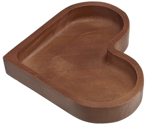 HORIALENCE Serviertablett Elegante Herzform für Zuhause aus Kiefernholz Herzförmiges zum Servieren von Trockenfrüchten und Snacks Langlebig und Multifunktional