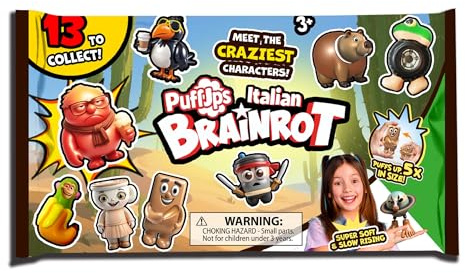 Bizak Brainrot Magic Squeeze, weiche Überraschungsfigur, die wächst, 13 Modelle zum Sammeln, sensorisches Spielzeug (64496004)