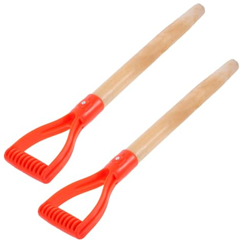 BESPORTBLE 2 Stück Ersatzschaufelstiel spatenstiel Ersatzgriff Ersatz für Schaufelgriff Red