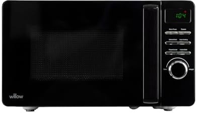 Willow WM20DB 800W 20L Digital Microwave with Defrost Function, LED Display, LED Interior Light, 5 Power Levels - Black
