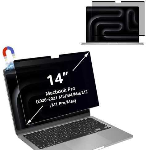 YealRed para MacBook Pro 14 Pulgadas Pantalla Magnético Privacidad | Mac Pro 14 pulgadas (2026–2021 M5/M4/M3/M2/M1 Pro/Max), Portátiles para Mac 14,2, Protector de Pantalla Extraíble